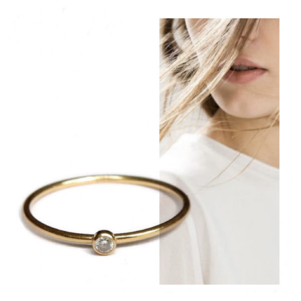 Ring witte zirkonia gold filled | Gnoes - Afbeelding 2