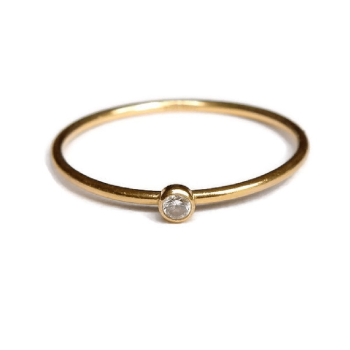 Gnoes | Ring witte zirkonia gold filled