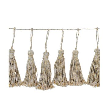 Delight Department 14 cotton tassels garland in cotton bag