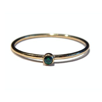 Ring green zirkonia gold filled | Gnoes