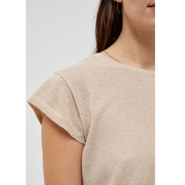 Carlina Knit Tee Medal Gold Lurex | Minus - Afbeelding 4