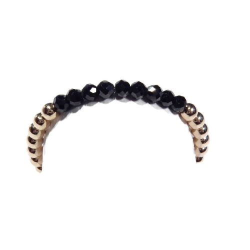 Flexring faceted Onyx gold filled 2mm | Gnoes