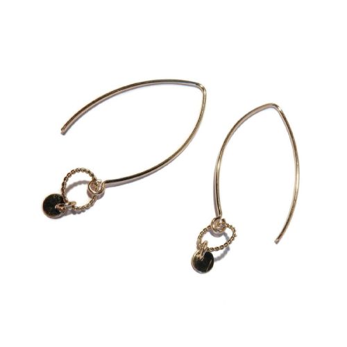 Earrings disc on twisted ring | Gnoes
