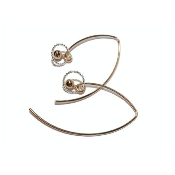 Earrings ball in silver twisted ring | Gnoes