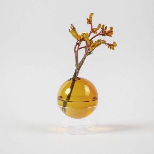 Standing Flower Bubble Low Tube Amber | Studio About