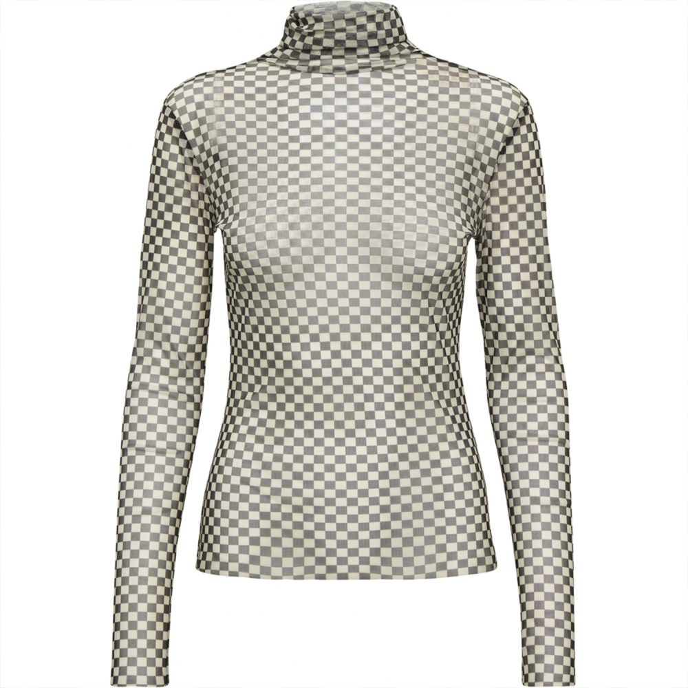 Harlyn Turtleneck 980 Chequered | Peppercorn