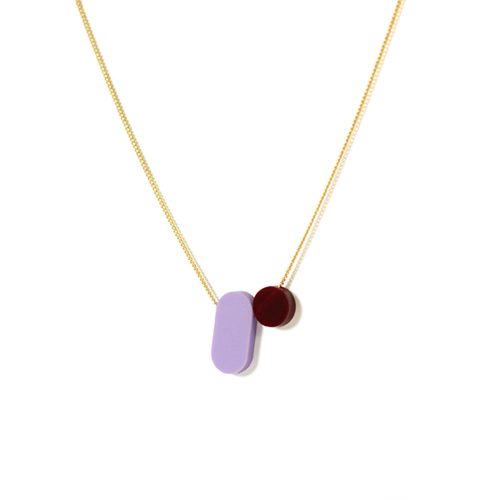 Lilac and Bordeaux Soft Necklace | TURINA
