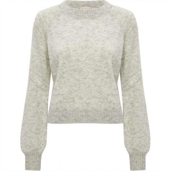 Light Grey Melange Rosia Knit Pullover | Minus