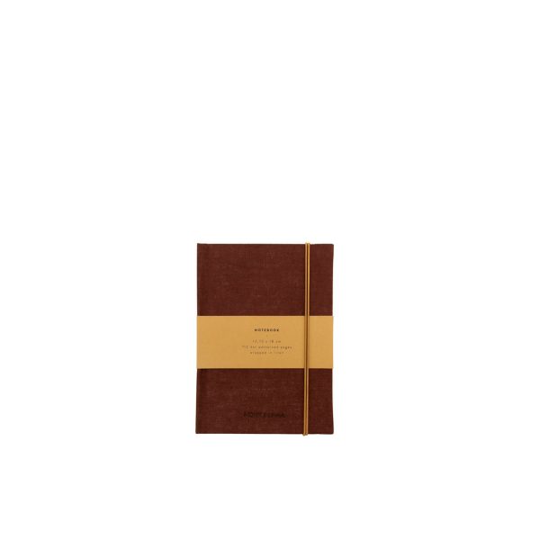 Linen Mahogany Notebook S | Monk&Anna