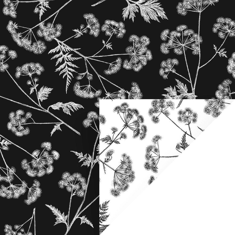 Dotted Wildflower Black/White | Cadeaupapier