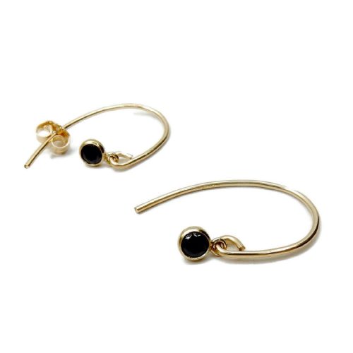 Earrings goldfilled Misc Black | Gnoes