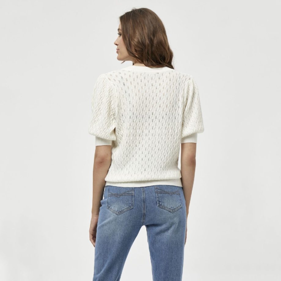 Rosalia Puff Sleeve Tee Cloud Dancer | Peppercorn