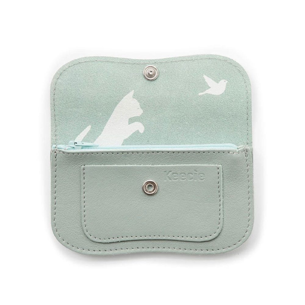 Cat Chase Small Portemonnee Dusty Green | Keecie