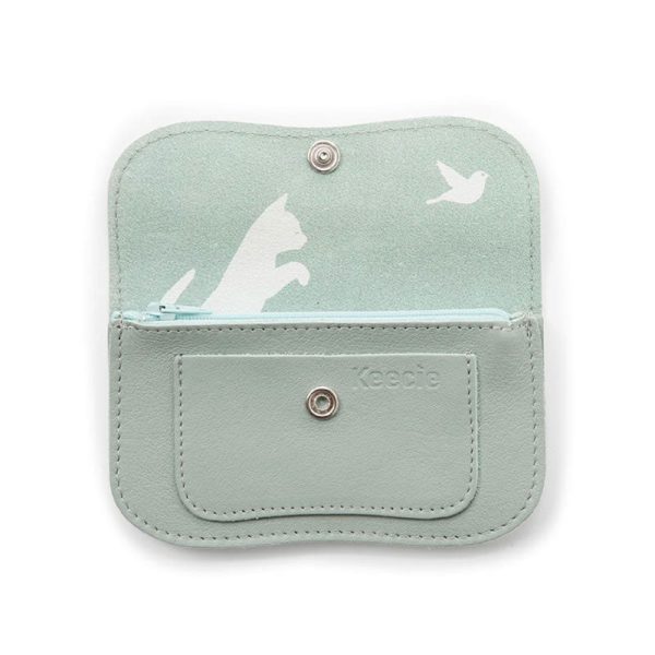 Cat Chase Small Portemonnee Dusty Green | Keecie