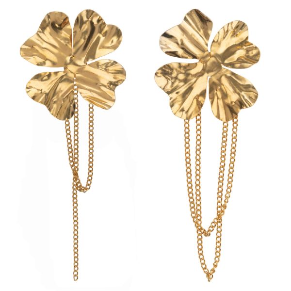 Folded Flower Chain Earring | Betty Bogaers