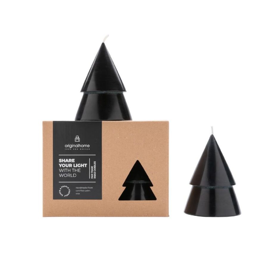 Kerstboomkaars Black M Set of 2 | Original Home