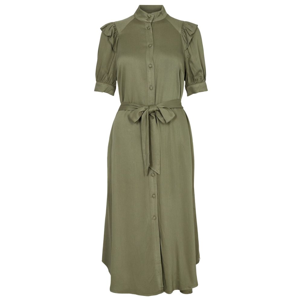 Nuchardonnay Dress Deep Lichen Green | NÜMPH