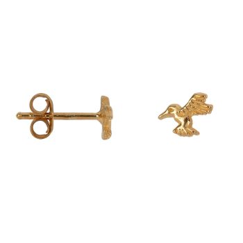 Mini Bird Stud Earring Gold Plated | Betty Bogaers