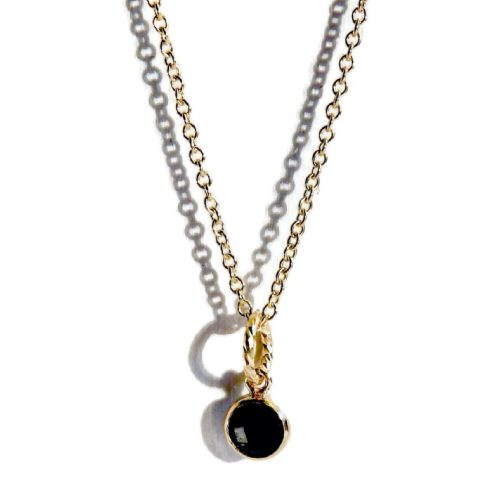 Necklace zwarte Zirkonia 4mm | Gnoes