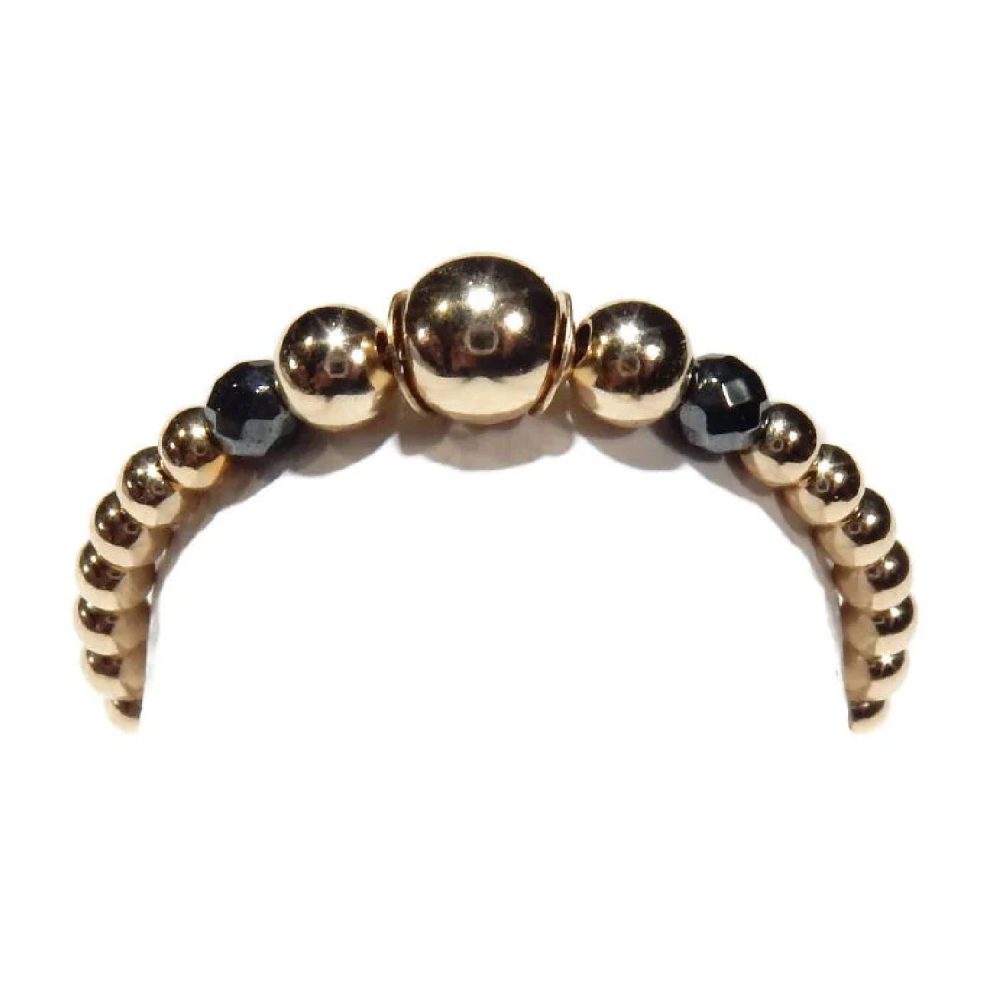 Flexring with a touch of hematite Goldfilled 2mm | Gnoes