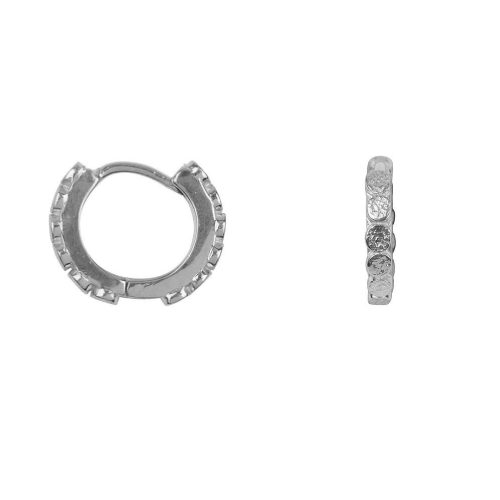 Flat Coins Small Hoop Earring Silver | Betty Bogaers