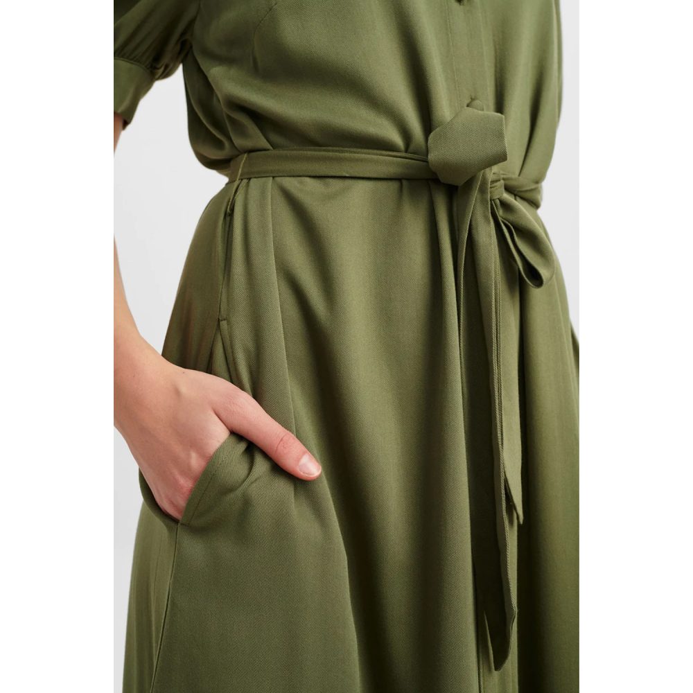 Nuchardonnay Dress Deep Lichen Green | NÜMPH