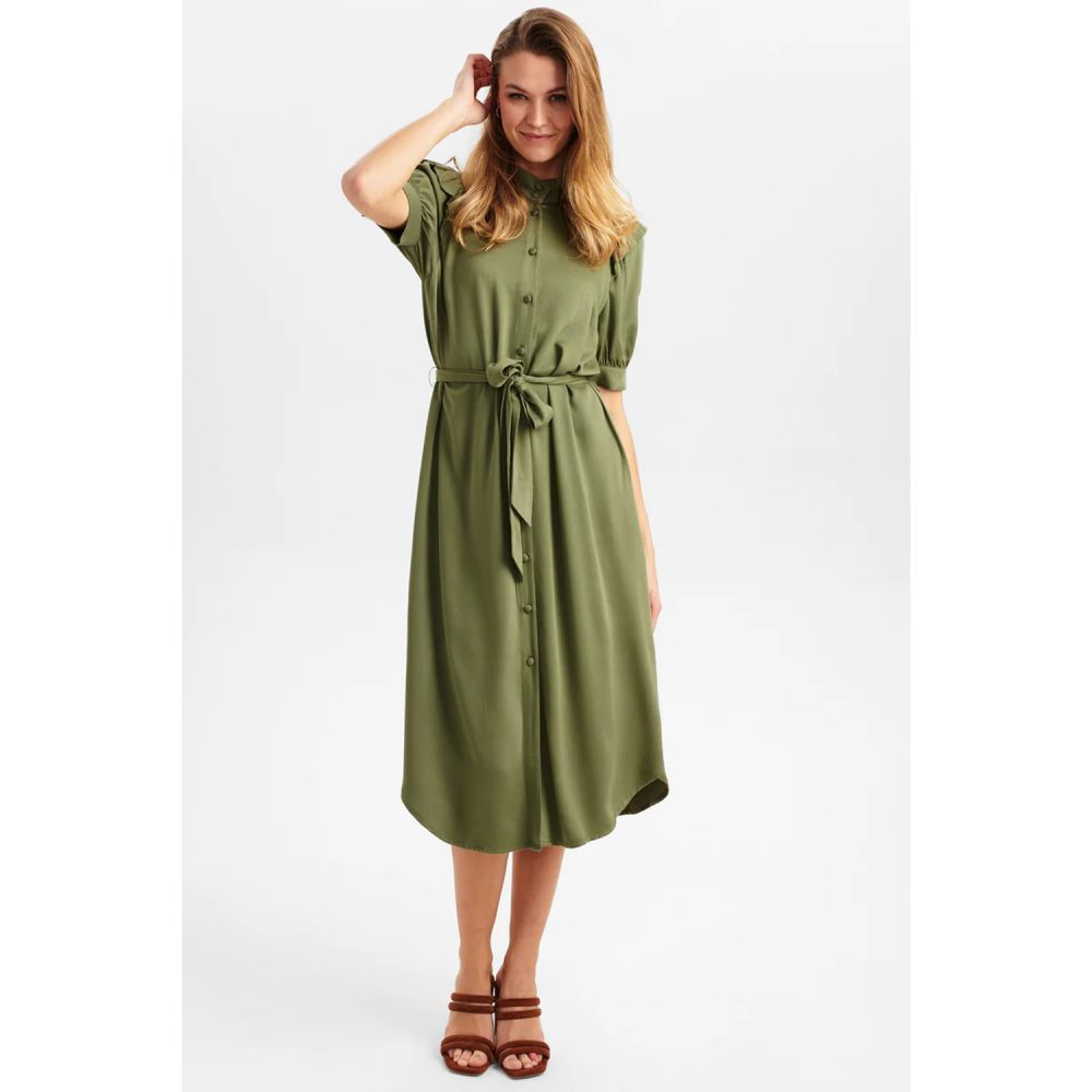 Nuchardonnay Dress Deep Lichen Green | NÜMPH