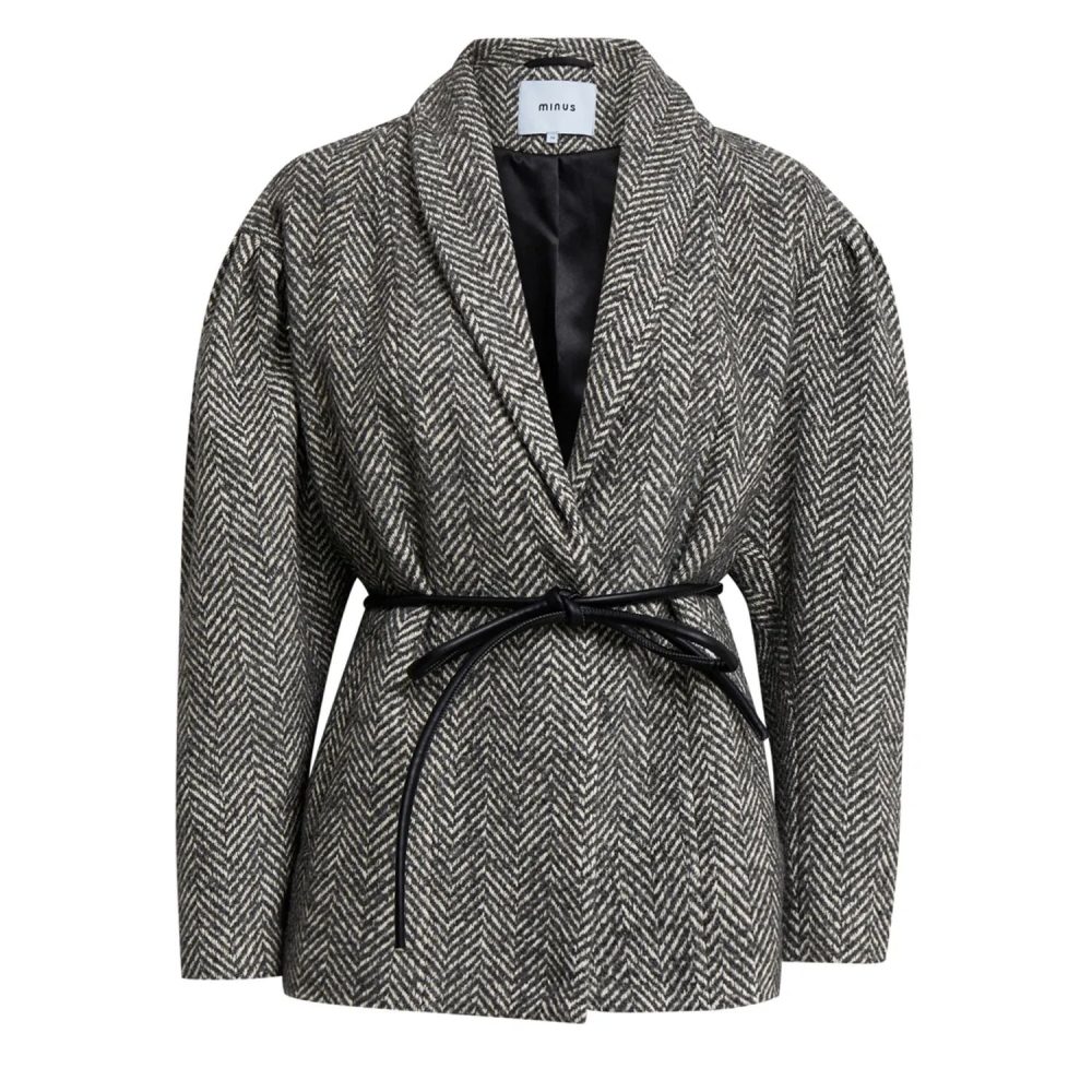 Nena Jacket Black Checked | Minus