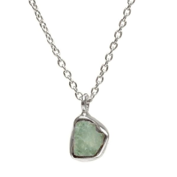 Aquamarijn March-Birthstone necklace zilver | Muja Juma