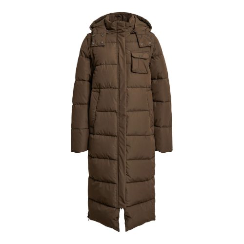Gaby Puffer Coat Slate Brown | Peppercorn