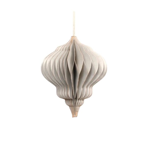 Ivory-Honeycomb ornament druppel 10 cm | Only Natural
