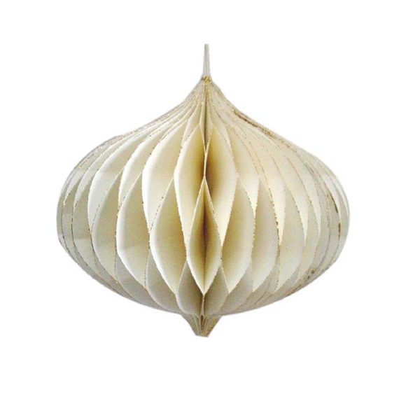 Ivory-Honeycomb ornament druppel 18 cm | Only Natural