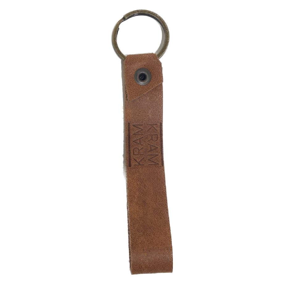 Sleutelhanger Rundleer Cognac | Kram Kram