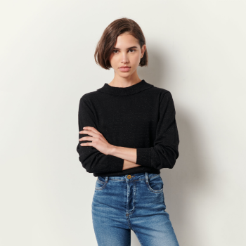 Greta Jumper Shiny Black | Sessùn