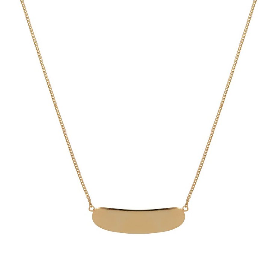 Shiny Bar Necklace Gold Plated | Betty Bogaers