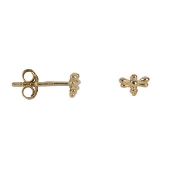 Mini Bee stud Earring Gold Plated | Betty Bogaers