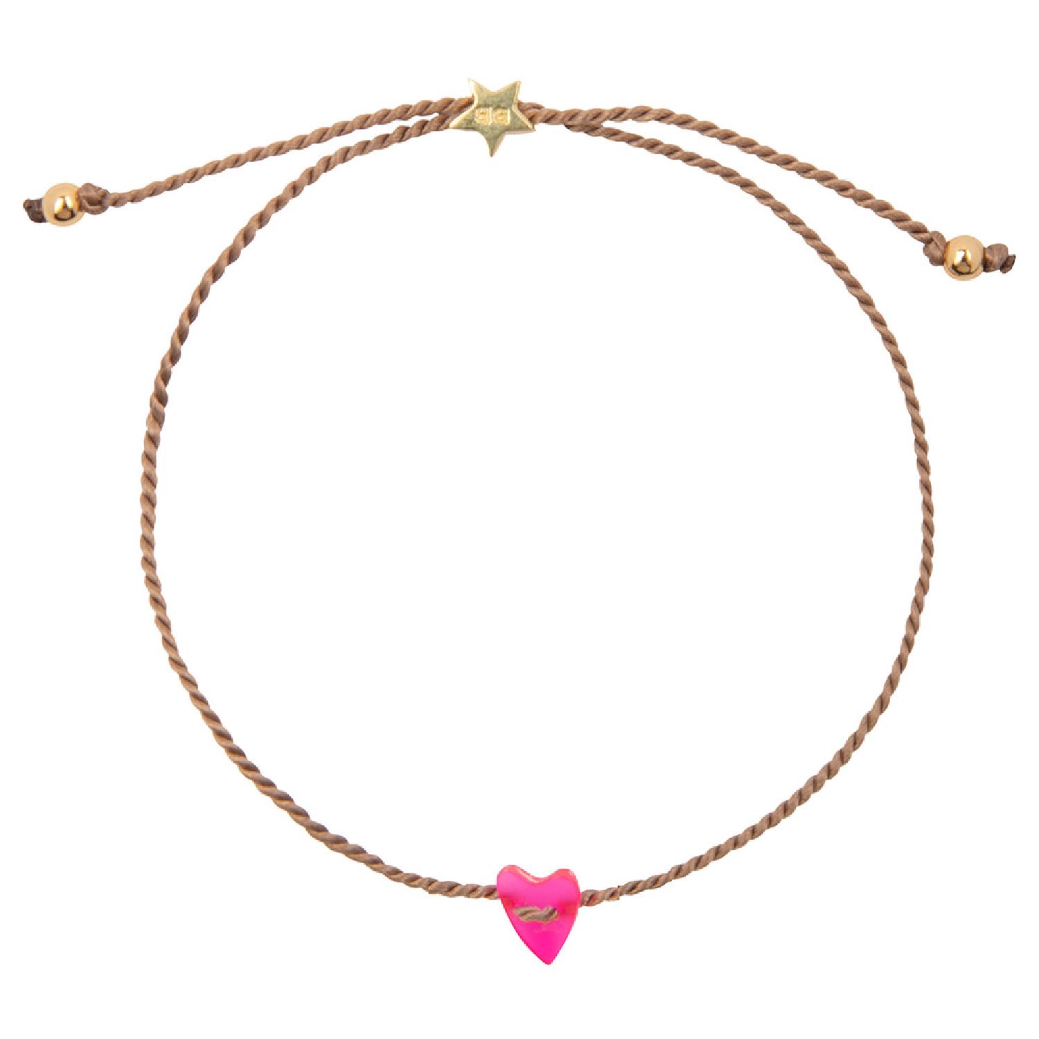 Neon Pink Resin Heart Bracelet | Betty Bogaers