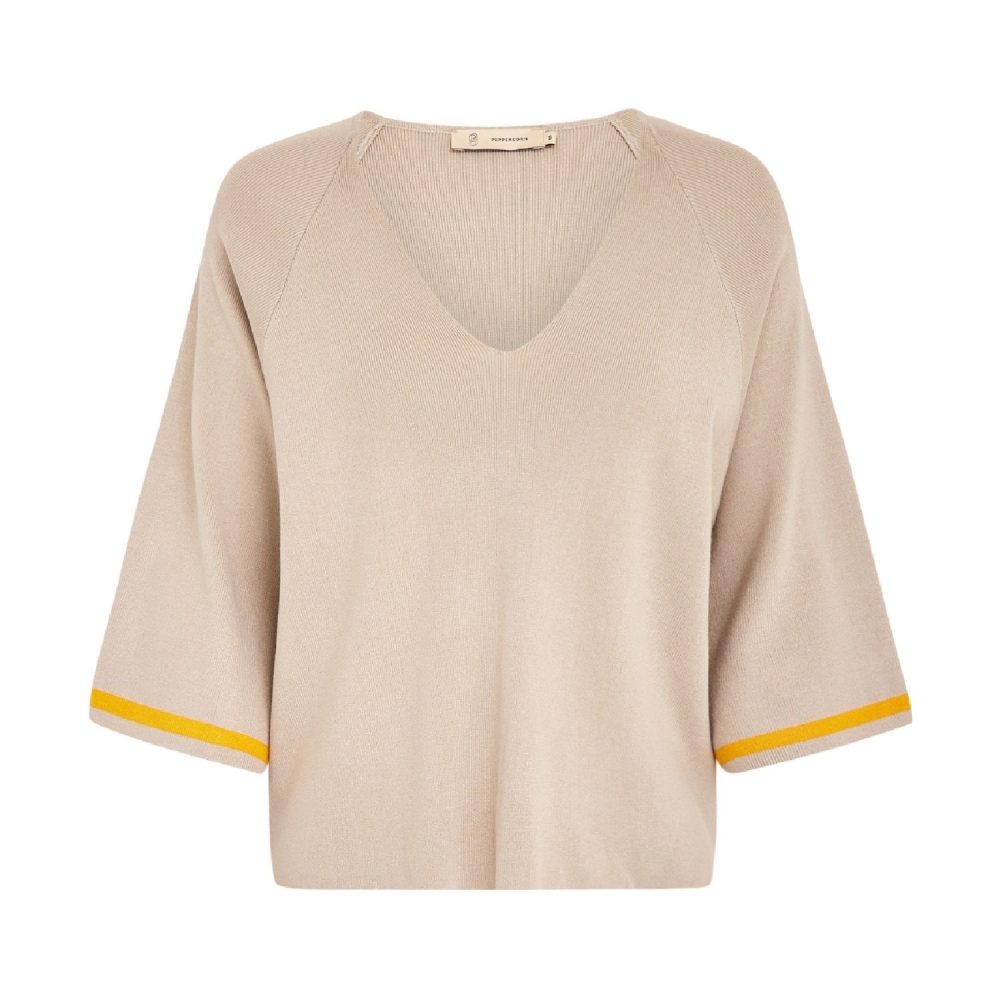 Tana wide sleeve pullover Feather Gray Stripe | Peppercorn