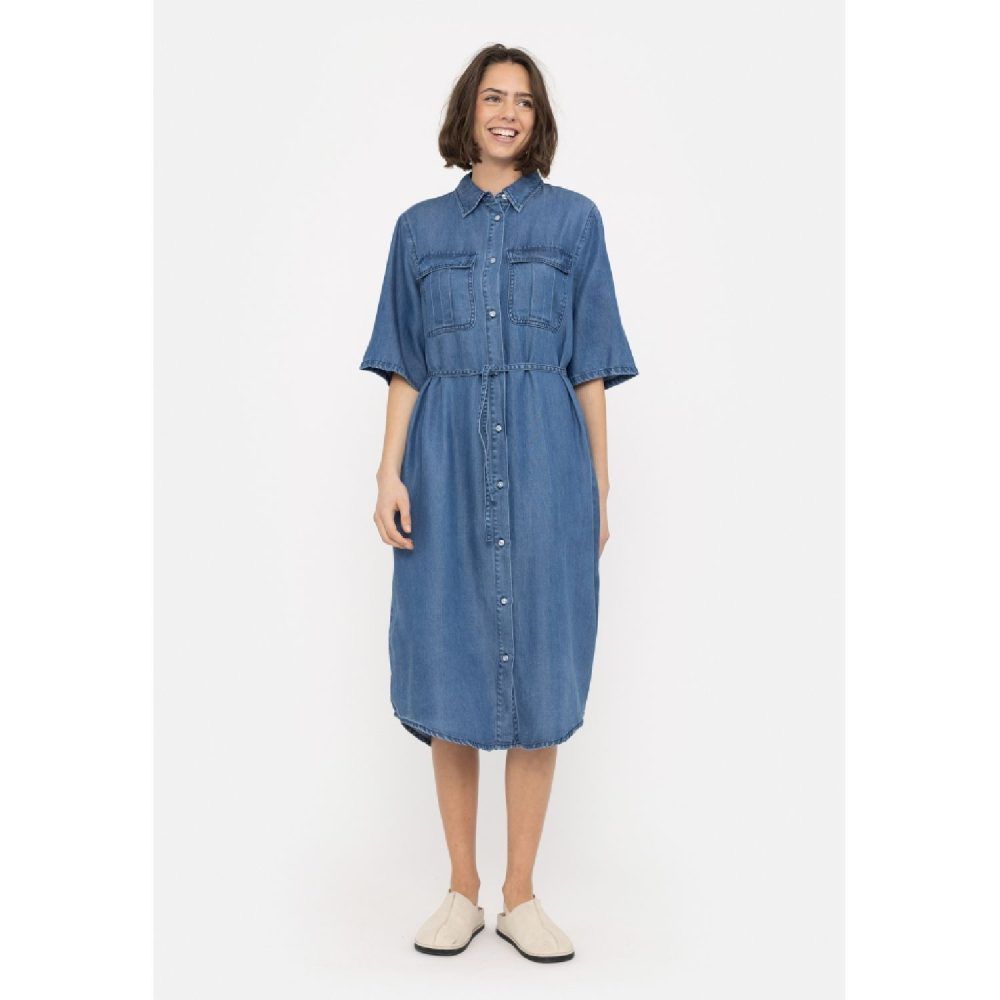 Leslie long shirt dress Medium Blue Wash | Soft Rebels