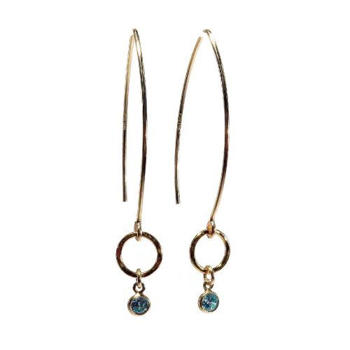 Earrings Luc Aquablue 3 mm | Gnoes