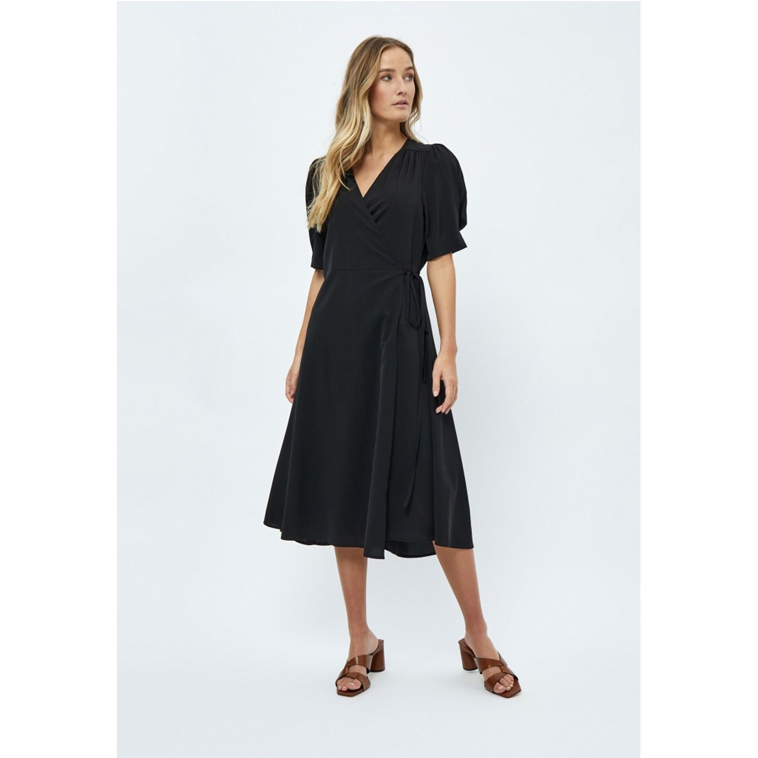 Mena Mid Length Dress Black | Peppercorn