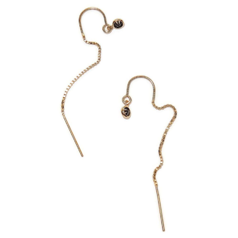 Earrings Luc Excl Threader Black | Gnoes