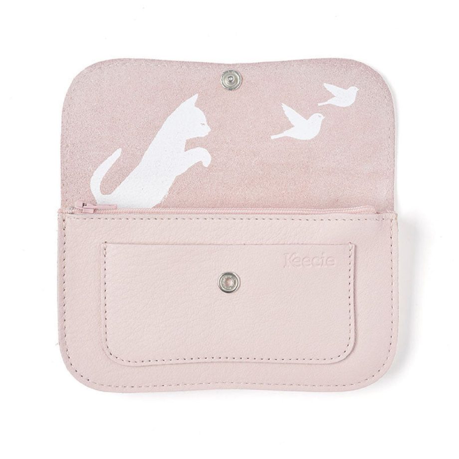 Cat Chase Medium Portemonnee Powder Pink | Keecie