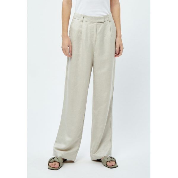 Auguste Linen Pants Nomad Sand Melange | Minus - Afbeelding 4