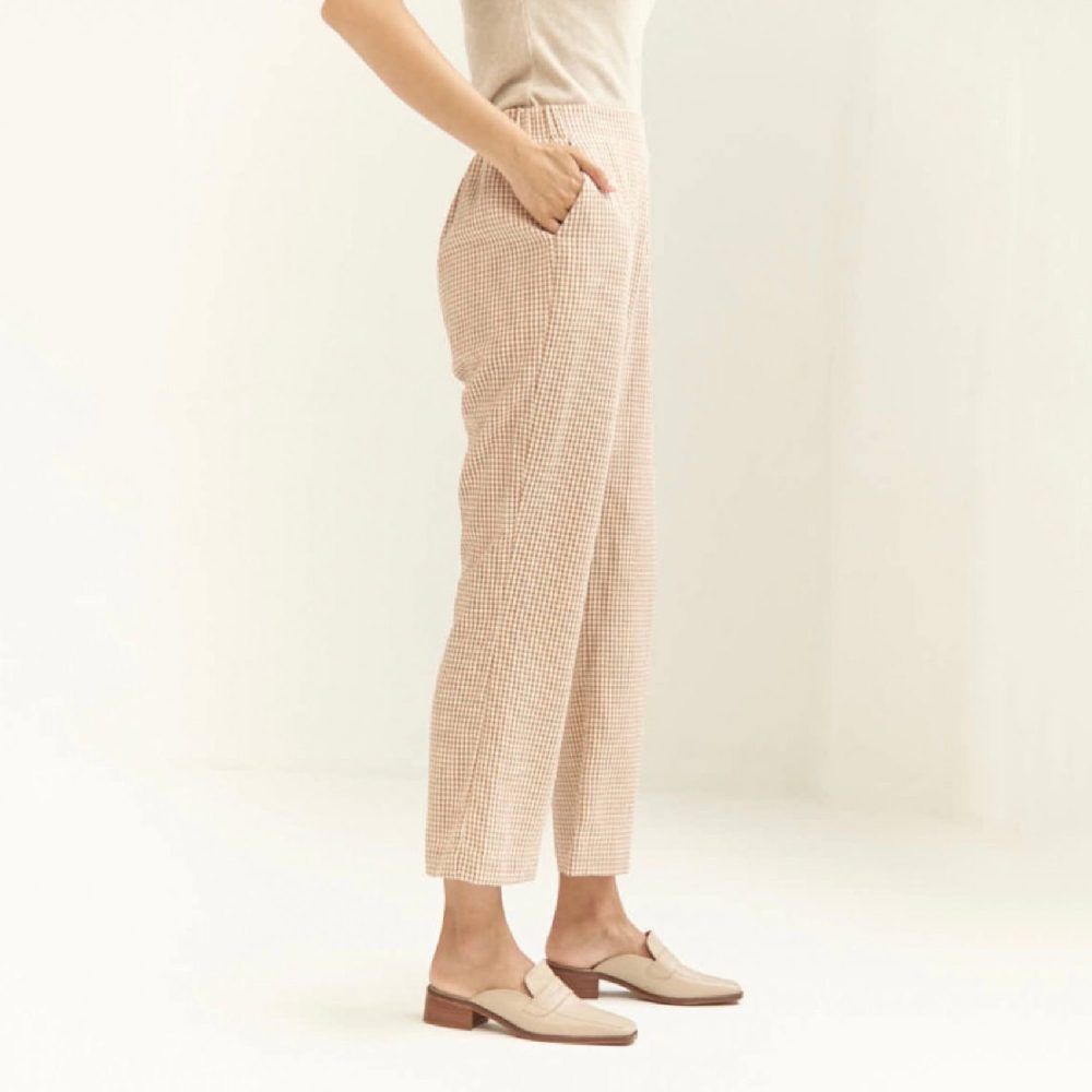 Ilia Pants Pink Check | Mus & Bombon