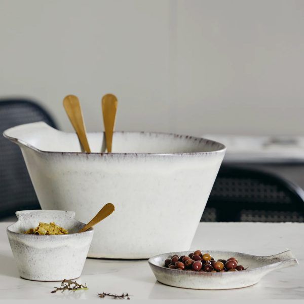 Torc Ceramic Off-White Glaze Bowl M | Nordal - Afbeelding 2