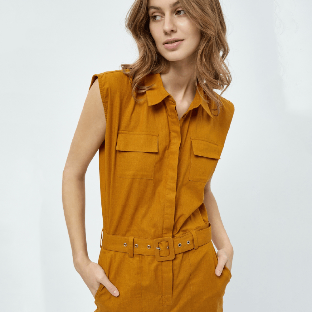 Shelba Linen Jumpsuit Sun Baked Brown | Minus
