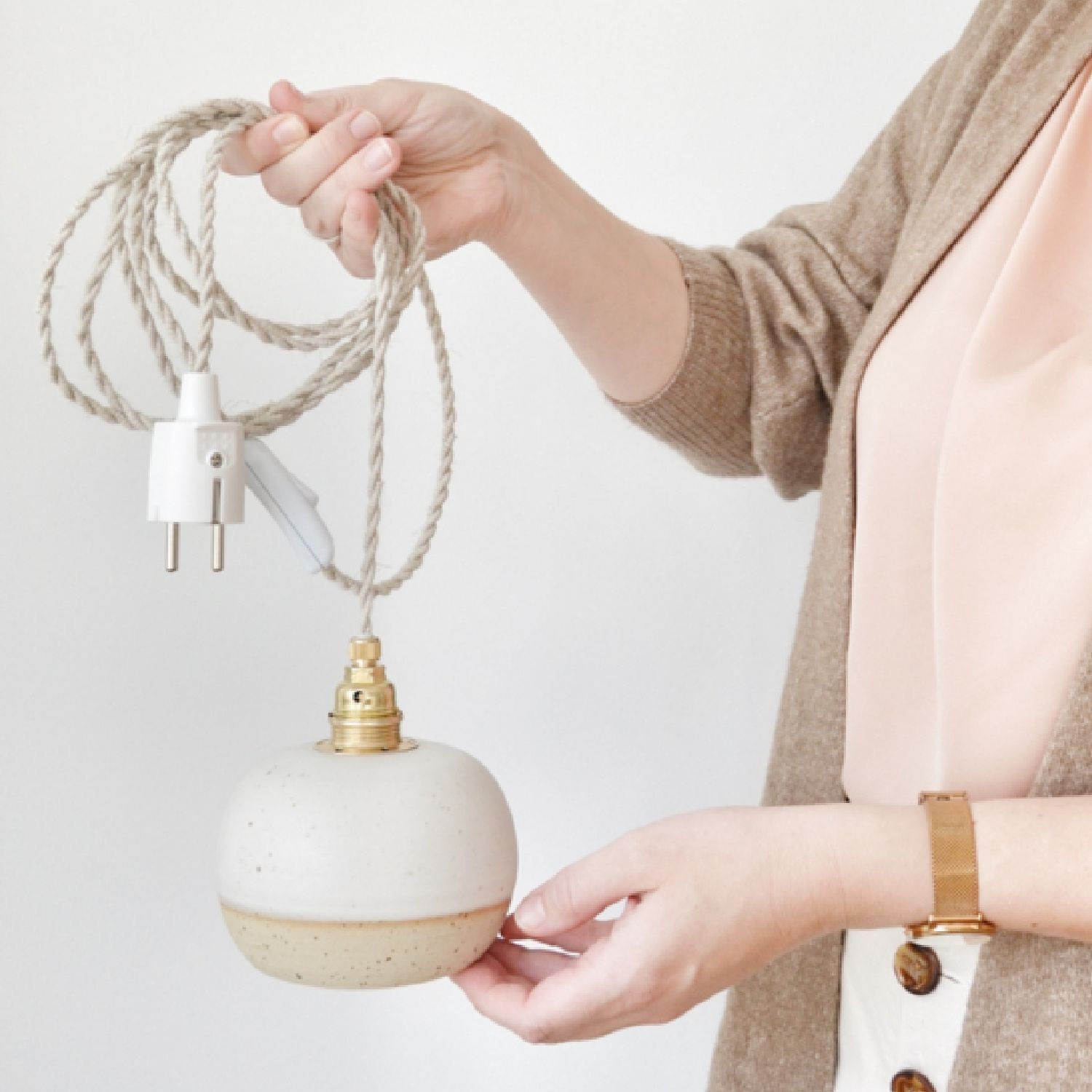 Savi Lamp Bol met glazuur | Cotton & Clay