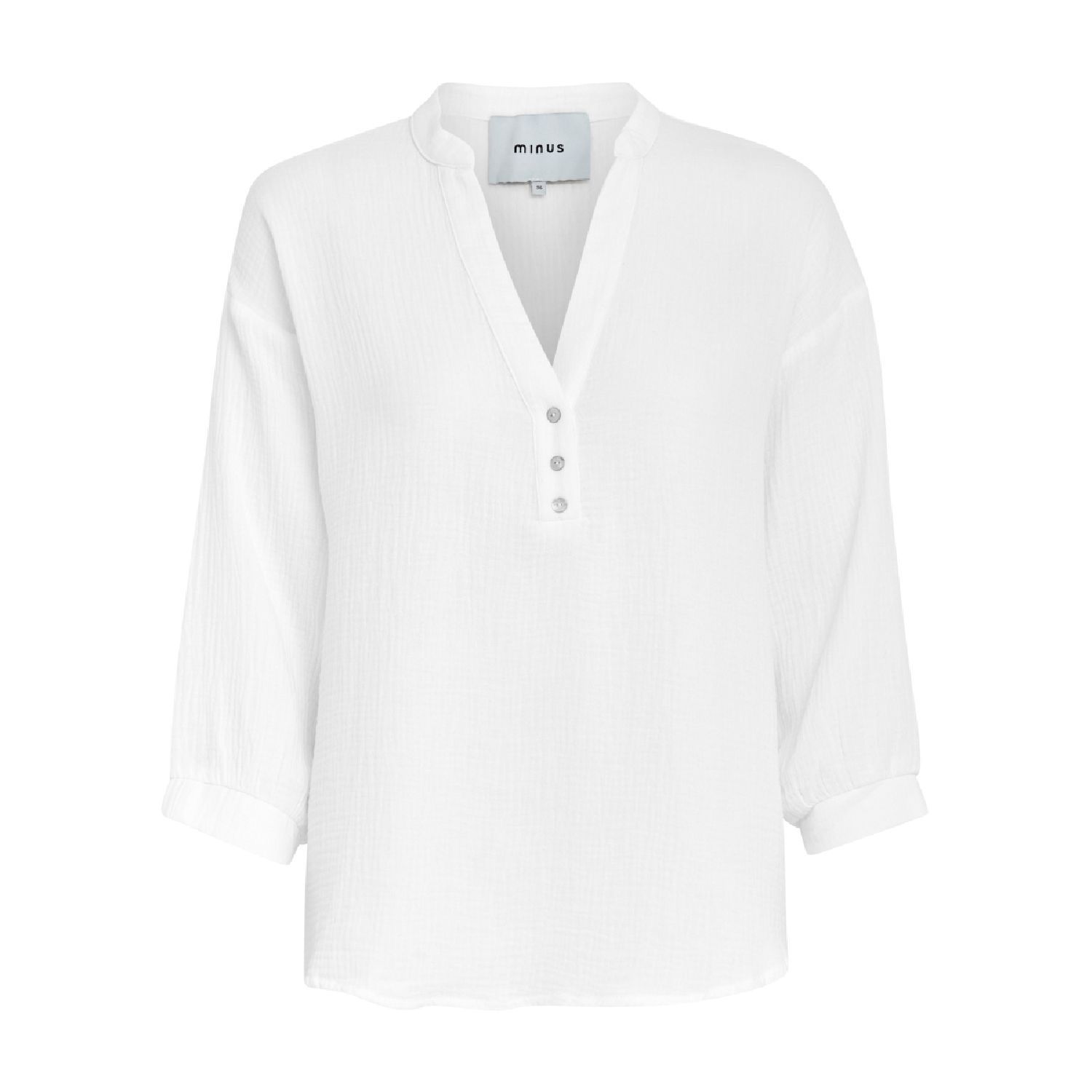 Hemma 3/4 Sleeve Blouse White | Minus