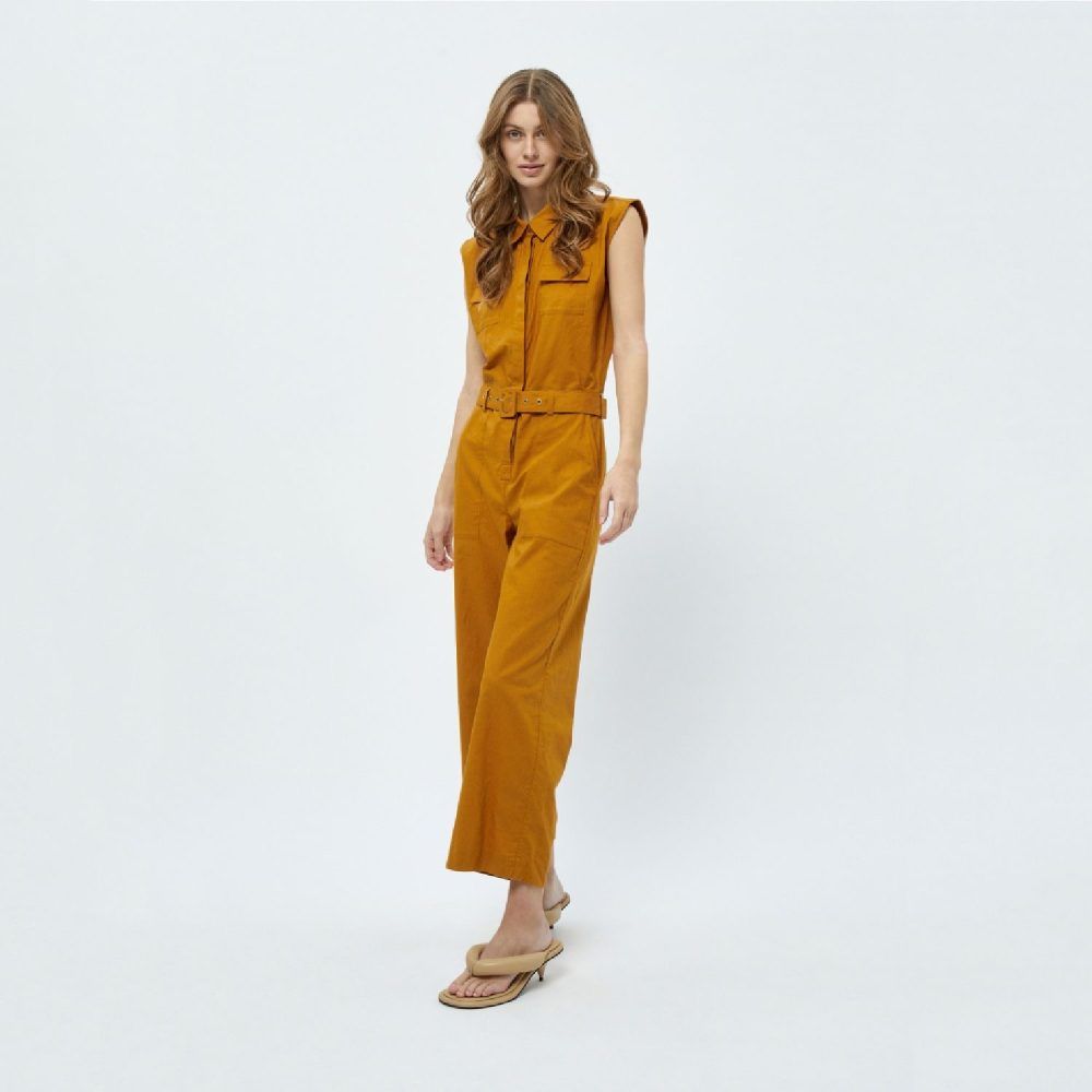 Shelba Linen Jumpsuit Sun Baked Brown | Minus
